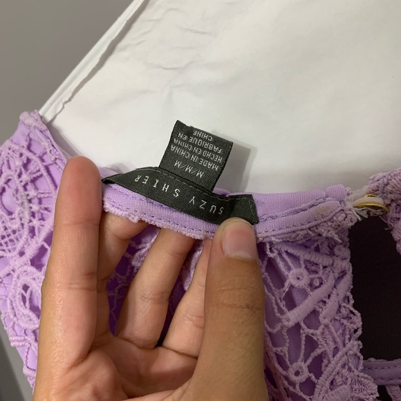 Purple Lace Dress - Picture 3 of 4